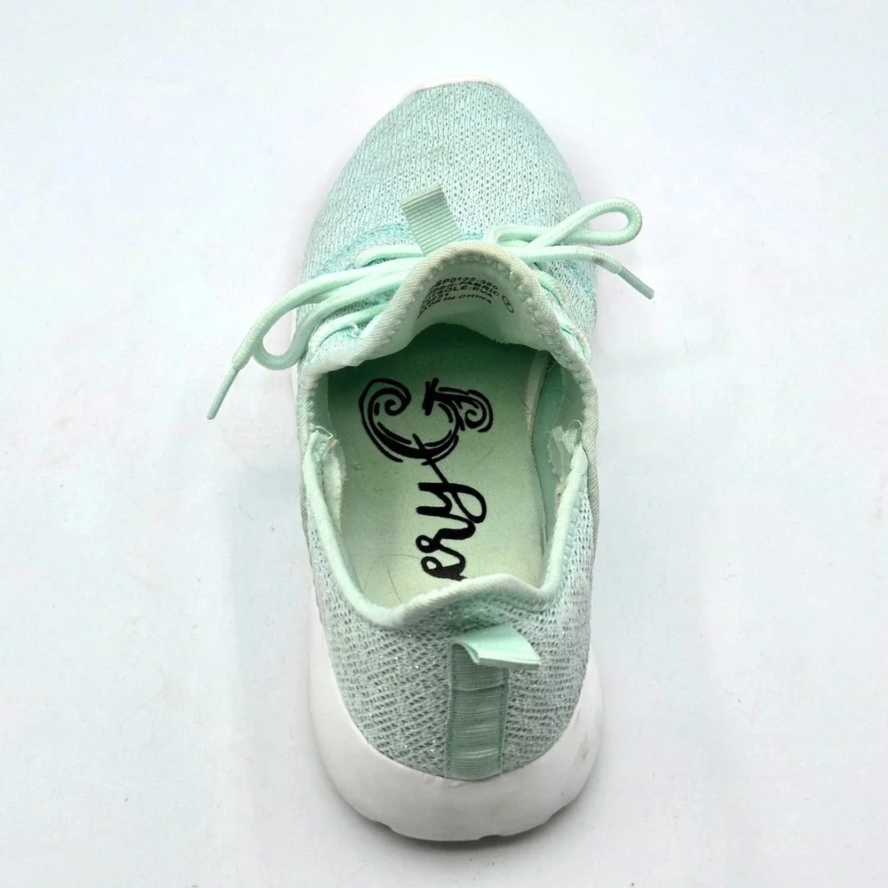 Very G Liliana Pastel Mint Green Metallic‎ Lightweight Sneakers Size 7